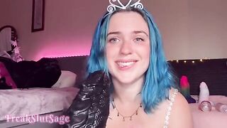 Huge cock toy destroys ass of Princess in intense anal gape