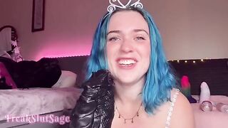 Huge cock toy destroys ass of Princess in intense anal gape