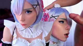 Kawaii Maid Cosplay, the cutest maid to deepthroat dick