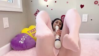 Violet Myers, the real-life hentai girl, indulges in sensual solo play