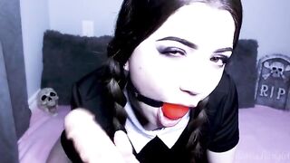 Wednesday Addams gets her pussy filled with cum by lilcanadiangirl