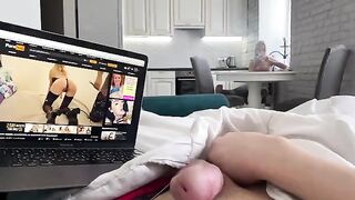 The blonde caught me jerking off and offered to help me out