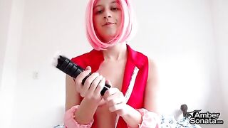 Sakura teaches you how to masturbate just like her, straight from the Naruto universe