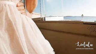 An adventurous couple gets down and dirty on an abandoned beach bar