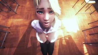 POV Spider Gwen gets fucked by you in 3D porn