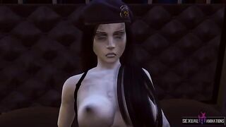 Ada Wong caught by a zombie police officer and fucked hard