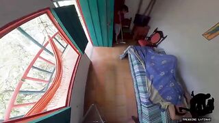 A girl from the maid service got fucked by a tourist in a hostel
