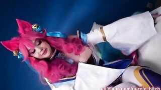 Spirit Blossom Ahri gets her juicy pussy railed, showcasing her wild side