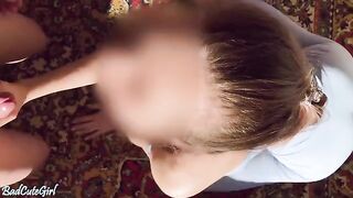 A girl has sex in a yoga pose, her ass is very nice