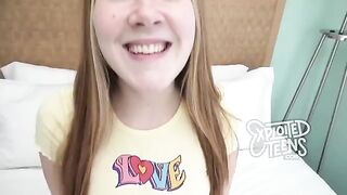 Redhead with freckles, young and juicy, has an awesome 18+ photo shoot