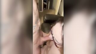 A hot tattoo girl cheats on her husband at work