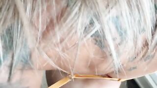 Best doggy style sex with a wild blue-eyed girl