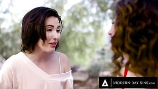 Casey Calvert and Arabelle Raphael shared cock in a hot threesome