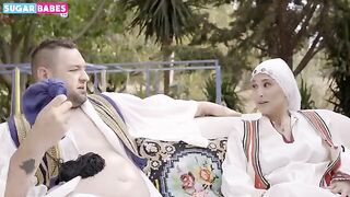 Hot Greek MILF gets her tight asshole gapped by a horny farmer on SugarBabesTV