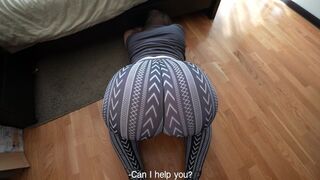 The stepsister is stuck again and expresses gratitude to her stepbrother twice
