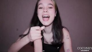 I love to have cum in my mouth ♡. Watch me deepthroat and gag on dick!