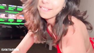 A beautiful and sexy Latina, Reina Rae, gets fucked on her first try