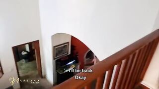 Mariana Martix gets fucked by her stepbrothers while the family chats in the background