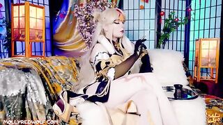 Ning Guang. Restoring the Jade Palace. 4K - MollyRedWolf - A sensual Genshin Impact cosplay scene