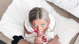 Bitch pretends to be a crazy witch, fucks like one too