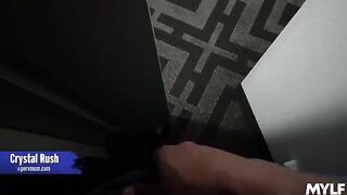 A couple gets caught for rubbing their mature twats in a forbidden place
