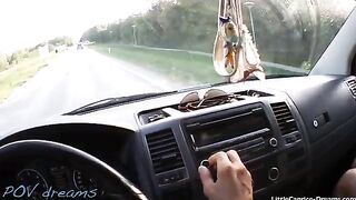 Little Caprice pays for the ride with her sweet pussy