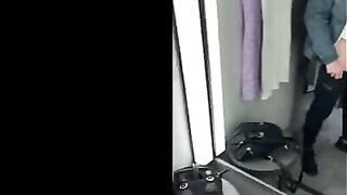 I did a big squirt and got fucked in the fitting room, walking with cum on my face