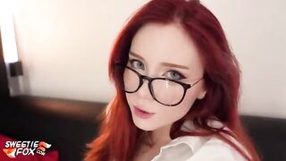 A secretary is being fucked hard by her boss in POV