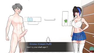 The player is trapped with captivating goddesses in a thrilling game