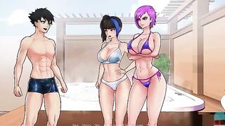 The player is trapped with captivating goddesses in a thrilling game