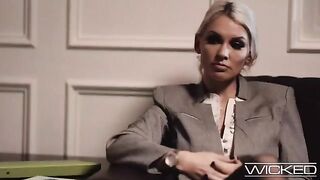 A stunning blonde joins a therapy session that turns into a wild threesome