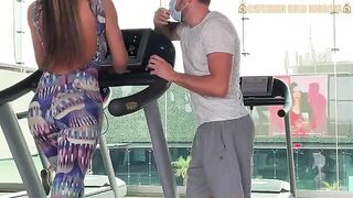 Colombian girl with bubble butt gets fucked in the gym