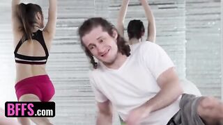 A yoga enthusiast gets fucked by his yoga teacher and classmates during a session