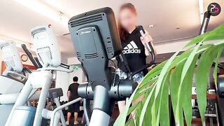 The cute fitness girl gets a portion of cock after work out