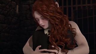 Hermione Granger is being fucked by Harry Potter on the third floor of Hogwarts