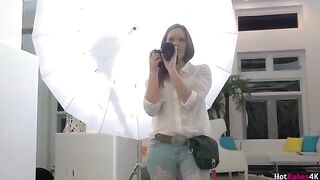 The photographer fucked the three girls in a steamy threesome session