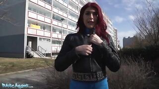 Redhead British tourist gets banged by stranger in the hotel for cash