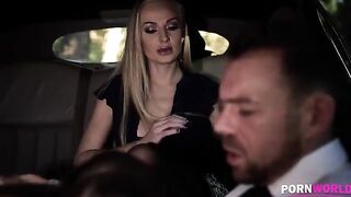 The driver got fucked with the busty bombshell Angelina Brill in a steamy session