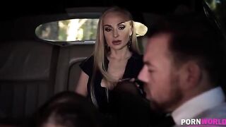The driver got fucked with the busty bombshell Angelina Brill in a steamy session