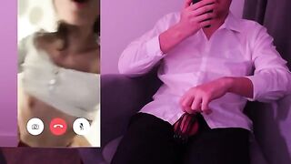 The guy broke off in the middle of a video call with his wife