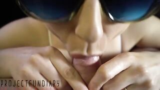 Bukkake with a twist - they cum in the foreskin