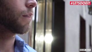 Two hot chicks fucked by a jail guardian in a steamy threesome