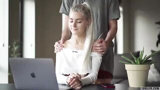 Eva Elfie gets creampied after a Zoom class