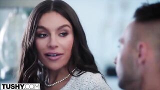 Gorgeous brunette April tries anal sex for the first time in stunning HD