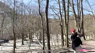 A day with Kleomodel ended with a group sex in the woods on Chihuahua Vlog