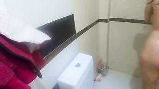 Busty stepmom fucks me by accident in the shower, she was surprised