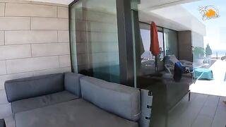 Blonde Yuli with socks fucks passionately with her boyfriend