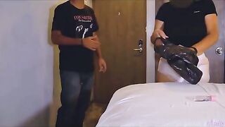 I asked for a consoler online and a delivery guy took me home to fuck me hard