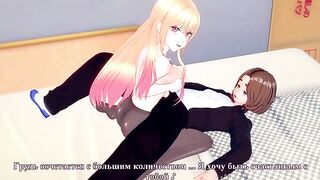 A sexy girl dressed up as a schoolgirl to please her lover in this hot 3D anime scene