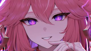 Yae Miko's 5-minute edging with foot fetish twist (Hentai JOI)